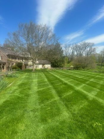 Lawn mowing in Hellertown, PA by Four Seasons Lawn Care Inc.